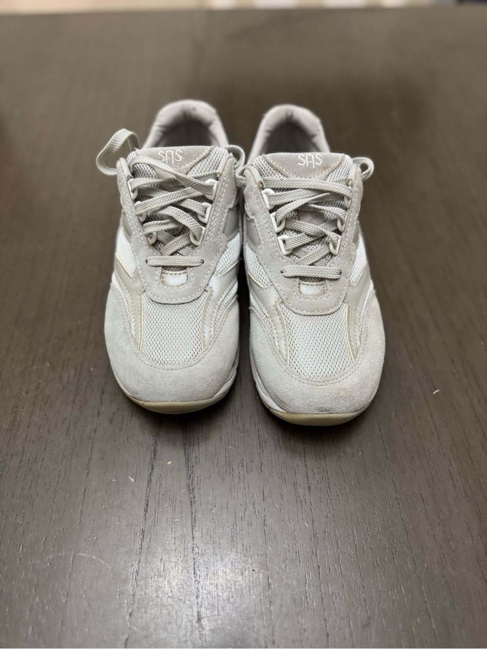 SAS Kids Neutral Gray Lace-Up Sneakers